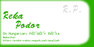 reka podor business card